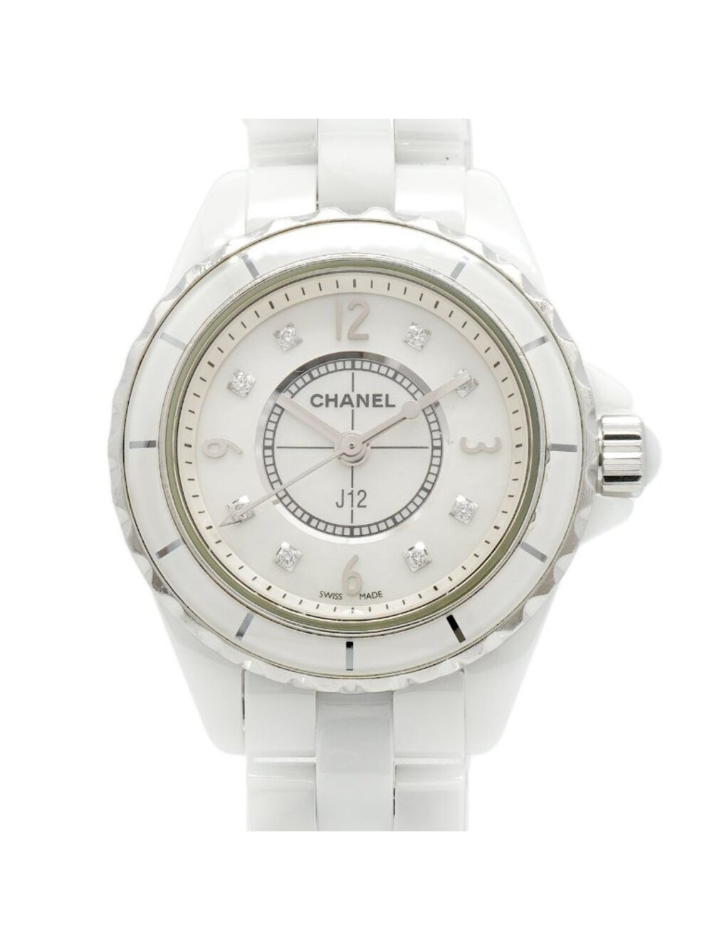 Chanel Diamond White Dial Watch